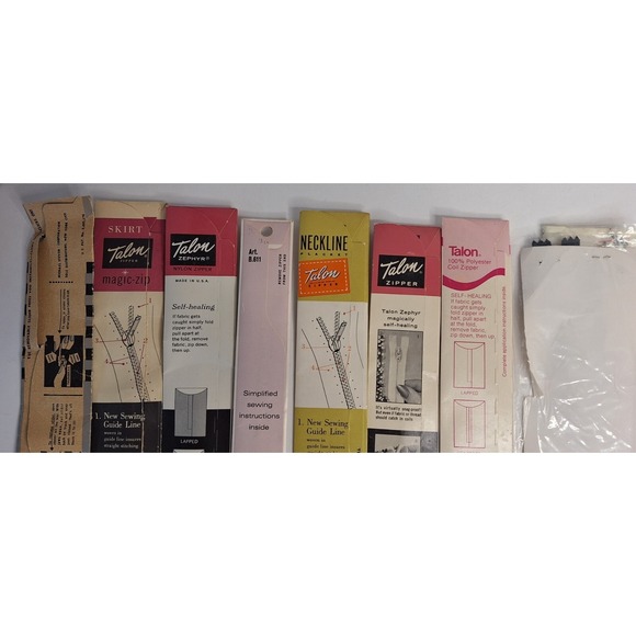 Lot of 12 Vtg Zippers 7 Inches Talon Coats And Clark - Picture 8 of 11